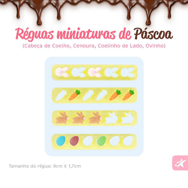 Carimbos - Kit Réguas Cortadores Miniaturas Páscoa